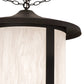 Meyda Lighting Fulton 24" 4-Light Oil Rubbed Bronze Prime Pendant Light With White Angelwing Idalight Shade