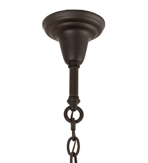 Meyda Lighting Fulton 24" 4-Light Oil Rubbed Bronze Prime Pendant Light With White Angelwing Idalight Shade