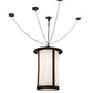 Meyda Lighting Fulton 24" 4-Light Oil Rubbed Bronze Prime Pendant Light With White Angelwing Idalight Shade