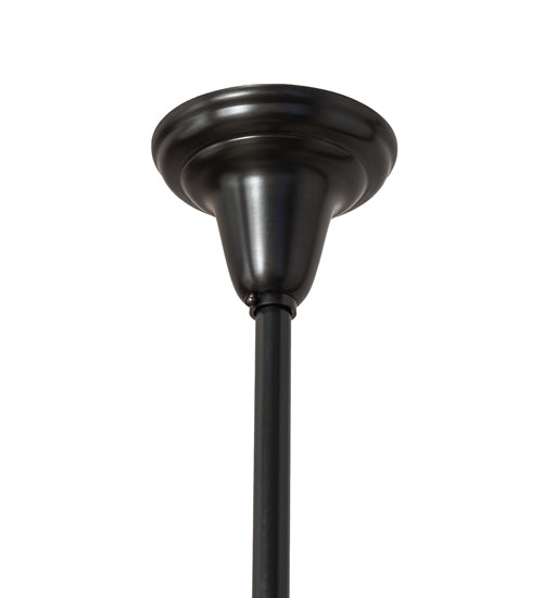 Meyda Lighting Fulton 24" 5-Light Craftsman Brown Chandelier With Beige Botticino Idalight Shade