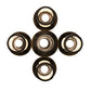 Meyda Lighting Fulton 24" 5-Light Craftsman Brown Chandelier With Beige Botticino Idalight Shade