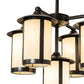 Meyda Lighting Fulton 24" 5-Light Craftsman Brown Chandelier With Beige Botticino Idalight Shade