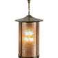 Meyda Lighting Fulton 24" 8-Light Antique Copper Prime Lantern Pendant Light With Silver Mica Shade Glass