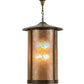 Meyda Lighting Fulton 24" 8-Light Antique Copper Prime Lantern Pendant Light With Silver Mica Shade Glass