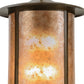 Meyda Lighting Fulton 24" 8-Light Antique Copper Prime Lantern Pendant Light With Silver Mica Shade Glass