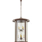 Meyda Lighting Fulton 24" 8-Light Cafe Noir Prime Lantern Pendant Light With Clear Seeded Shade Glass