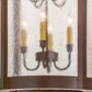 Meyda Lighting Fulton 24" 8-Light Cafe Noir Prime Lantern Pendant Light With Clear Seeded Shade Glass