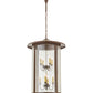 Meyda Lighting Fulton 24" 8-Light Cafe Noir Prime Lantern Pendant Light With Clear Seeded Shade Glass