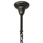 Meyda Lighting Fulton 24" 8-Light Craftsman Brown On Brass Prime Lantern Pendant Light With Clear Seeded Shade Glass