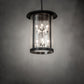 Meyda Lighting Fulton 24" 8-Light Craftsman Brown On Brass Prime Lantern Pendant Light With Clear Seeded Shade Glass
