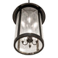 Meyda Lighting Fulton 24" 8-Light Craftsman Brown On Brass Prime Lantern Pendant Light With Clear Seeded Shade Glass