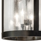 Meyda Lighting Fulton 24" 8-Light Craftsman Brown On Brass Prime Lantern Pendant Light With Clear Seeded Shade Glass