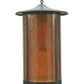 Meyda Lighting Fulton 24" 8-Light Craftsman Brown Prime Lantern Pendant Light With Amber Mica Shade Glass