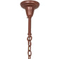 Meyda Lighting Fulton 24" 8-Light Rust Moose Creek Pendant Light With Amber Mica Shade Glass