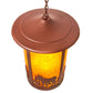 Meyda Lighting Fulton 24" 8-Light Rust Moose Creek Pendant Light With Amber Mica Shade Glass