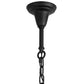 Meyda Lighting Fulton 24" 8-Light Textured Black Hanging Lantern Pendant Light With Clear Seeded Shade Glass