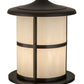 Meyda Lighting Fulton 24" Craftsman Brown Double Bar Mission Outdoor Pier Mount Light With White Art Shade Glass