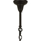 Meyda Lighting Fulton 25" 8-Light Oil Rubbed Bronze Prime Lantern Pendant Light With Clear Seeded Shade Glass