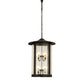 Meyda Lighting Fulton 25" 8-Light Oil Rubbed Bronze Prime Lantern Pendant Light With Clear Seeded Shade Glass