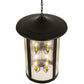 Meyda Lighting Fulton 25" 8-Light Oil Rubbed Bronze Prime Lantern Pendant Light With Clear Seeded Shade Glass