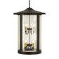 Meyda Lighting Fulton 25" 8-Light Oil Rubbed Bronze Prime Lantern Pendant Light With Clear Seeded Shade Glass