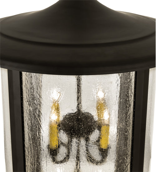 Meyda Lighting Fulton 25" 8-Light Oil Rubbed Bronze Prime Lantern Pendant Light With Clear Seeded Shade Glass