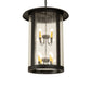 Meyda Lighting Fulton 25" 8-Light Oil Rubbed Bronze Prime Lantern Pendant Light With Clear Seeded Shade Glass