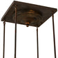 Meyda Lighting Fulton 28" 4-Light Vintage Copper Prime Pendant Light With Beige Iridescent Shade Glass