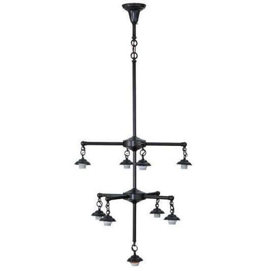 Meyda Lighting Fulton 28" 9-Light Craftsman Brown Chandelier Base