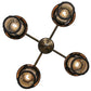Meyda Lighting Fulton 30" 4-Light Antique Brass Wine Pine Chandelier With Clear Seeded Shade Glass