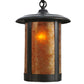 Meyda Lighting Fulton 31" 5-Light Craftsman Brown Prime Chandelier With Amber Mica Shade Glass