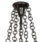 Meyda Lighting Fulton 36" 5-Light Craftsman Brown Branches Chandelier With Beige Art Shade Glass