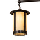 Meyda Lighting Fulton 42" 5-Light Craftsman Brown Prime Chandelier With Beige Art Shade Glass