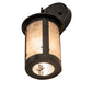 Meyda Lighting Fulton 5" Craftsman Brown Prime Hanging Wall Sconce With Silver Mica Shade Glass