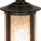 Meyda Lighting Fulton 5" Craftsman Brown Prime Hanging Wall Sconce With Silver Mica Shade Glass