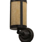 Meyda Lighting Fulton 5" Craftsman Brown Prime Wall Sconce With Beige Art Shade Glass