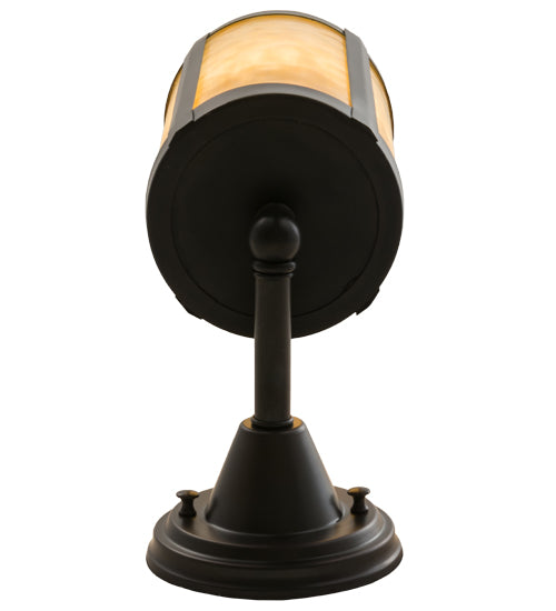 Meyda Lighting Fulton 5" Craftsman Brown Prime Wall Sconce With Beige Art Shade Glass