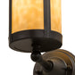 Meyda Lighting Fulton 5" Craftsman Brown Prime Wall Sconce With Beige Art Shade Glass