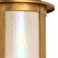 Meyda Lighting Fulton 5" Satin Brass Prime Hanging Wall Sconce With White Iridescent Shade Glass