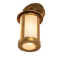 Meyda Lighting Fulton 5" Satin Brass Prime Hanging Wall Sconce With White Iridescent Shade Glass