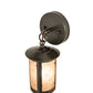 Meyda Lighting Fulton 5" Timeless Bronze Vein Prime Hanging Wall Sconce With Silver Mica Shade Glass