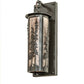 Meyda Lighting Fulton 5" Timeless Bronze Vein Tall Pines Hanging Wall Sconce With Silver Mica Shade Glass