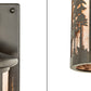 Meyda Lighting Fulton 5" Timeless Bronze Vein Tall Pines Hanging Wall Sconce With Silver Mica Shade Glass