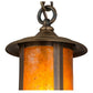 Meyda Lighting Fulton 6" Antique Brass Mini Pendant Light With Amber Mica Shade Glass
