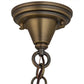 Meyda Lighting Fulton 6" Antique Brass Mini Pendant Light With Amber Mica Shade Glass