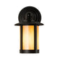 Meyda Lighting Fulton 6" Brown Wall Sconce With Beige Iridescent Shade Glass