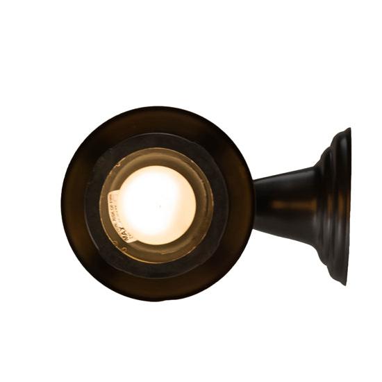 Meyda Lighting Fulton 6" Brown Wall Sconce With Beige Iridescent Shade Glass