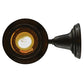 Meyda Lighting Fulton 6" Craftsman Brown Deer Creek Hanging Wall Sconce With Beige Iridescent Shade Glass
