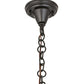 Meyda Lighting Fulton 6" Craftsman Brown Prime Mini Pendant Light With Beige Art Shade Glass