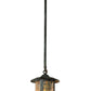 Meyda Lighting Fulton 6" Verdigris Winter Pine Pendant Light With Clear Seeded Shade Glass